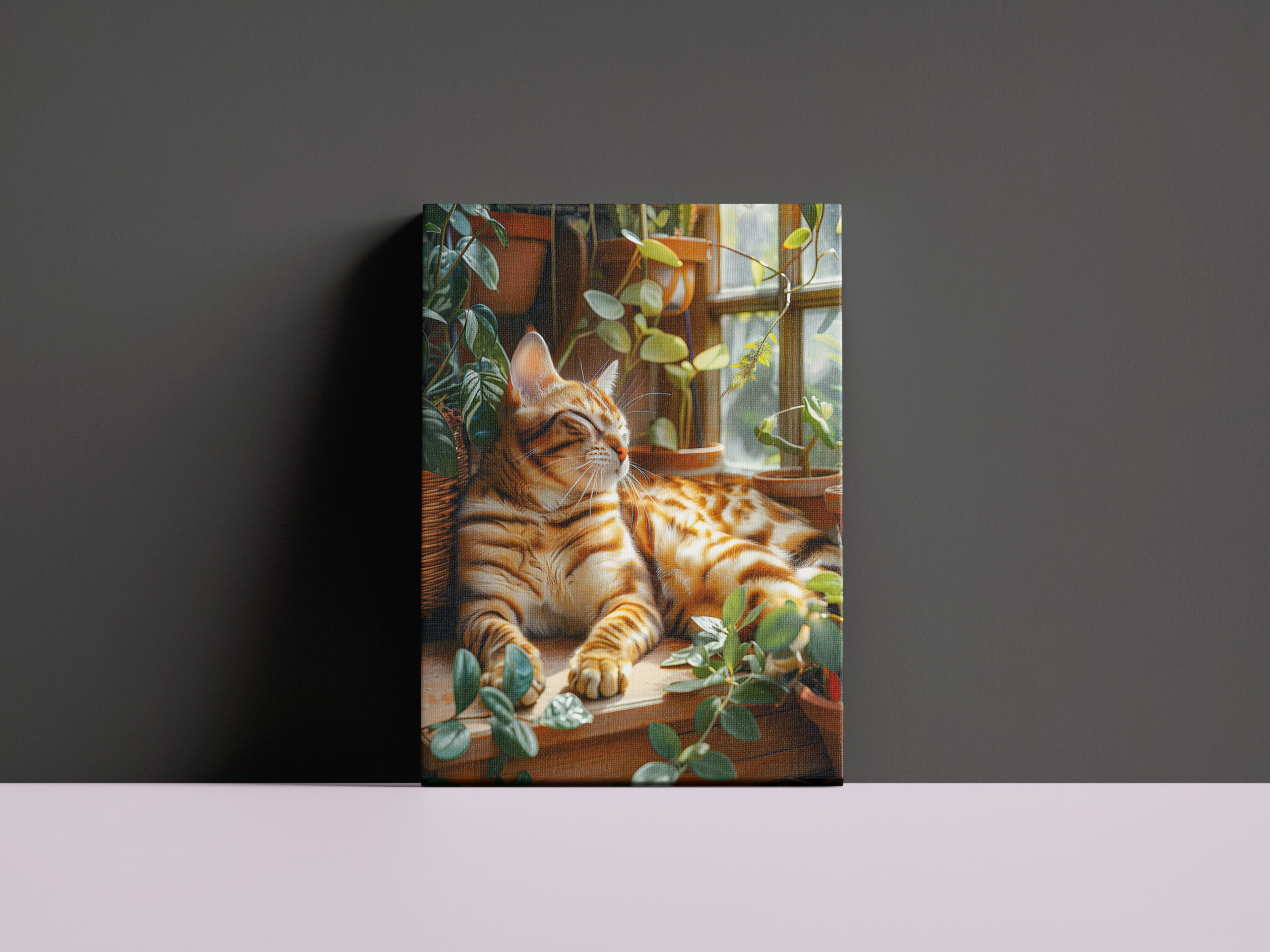 raxxa Canva: Cozy Cat Napping in Comfortable Setting on lost place - Imagen 3