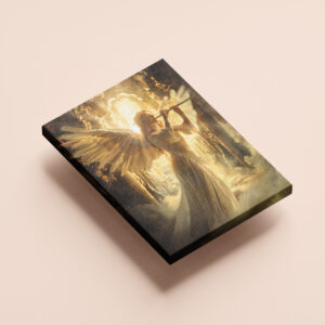 raxxa Canva: Heavenly Serenity Female Angel with Flute