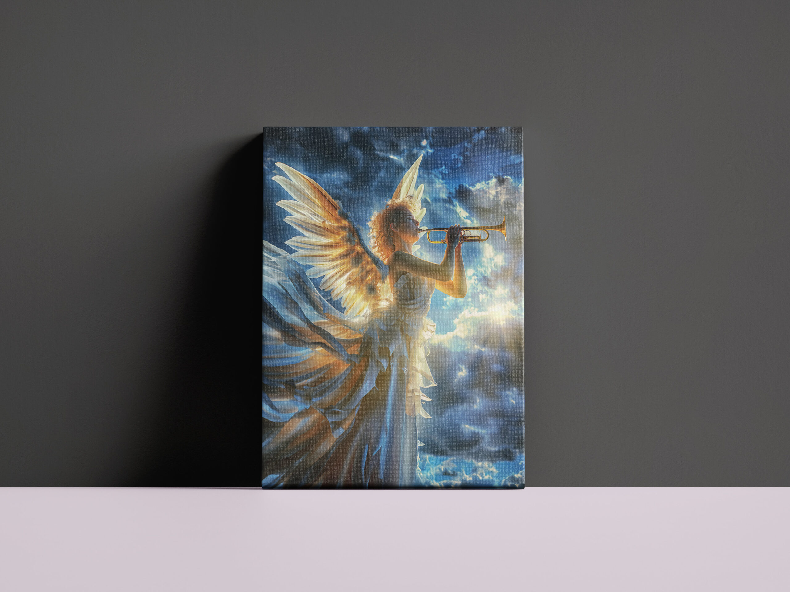 raxxa Canva: Heavenly Fanfare Angel Playing Trumpet – Image 2