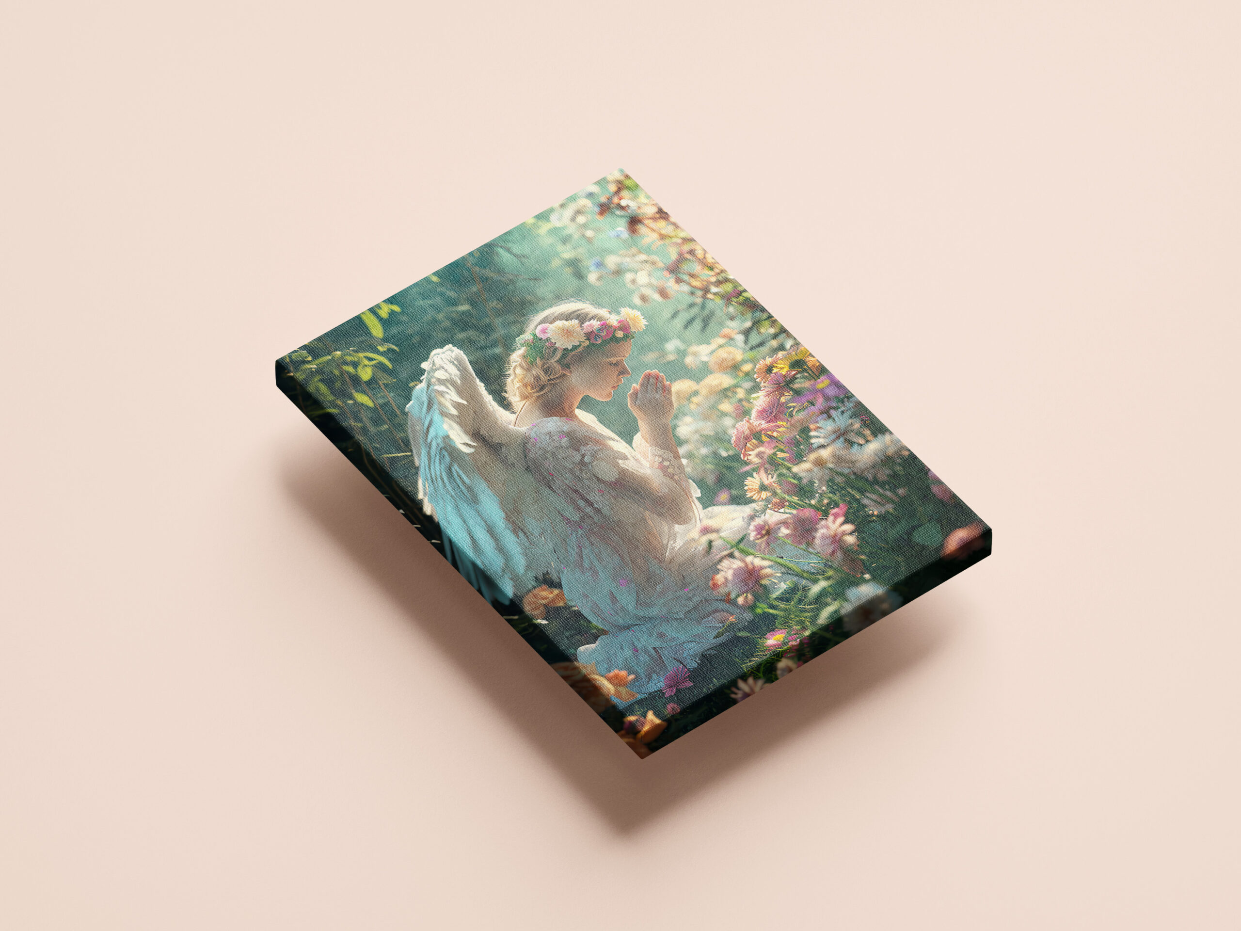 raxxa Canva: Angel praying in a flowerbed - Imagen 3