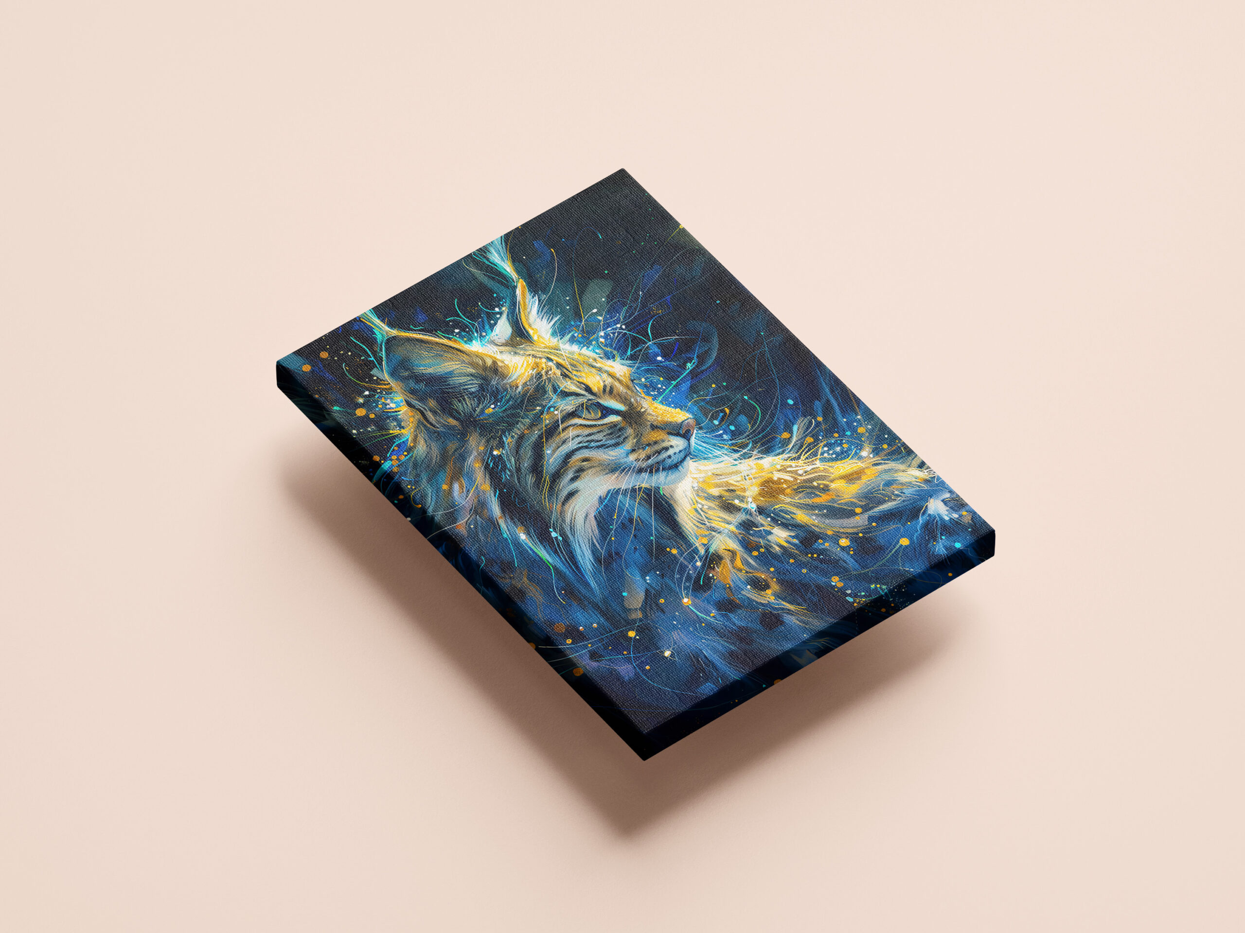 raxxa Canva: Blue Yellowish Neon Lynx Light Trails - immagine 3