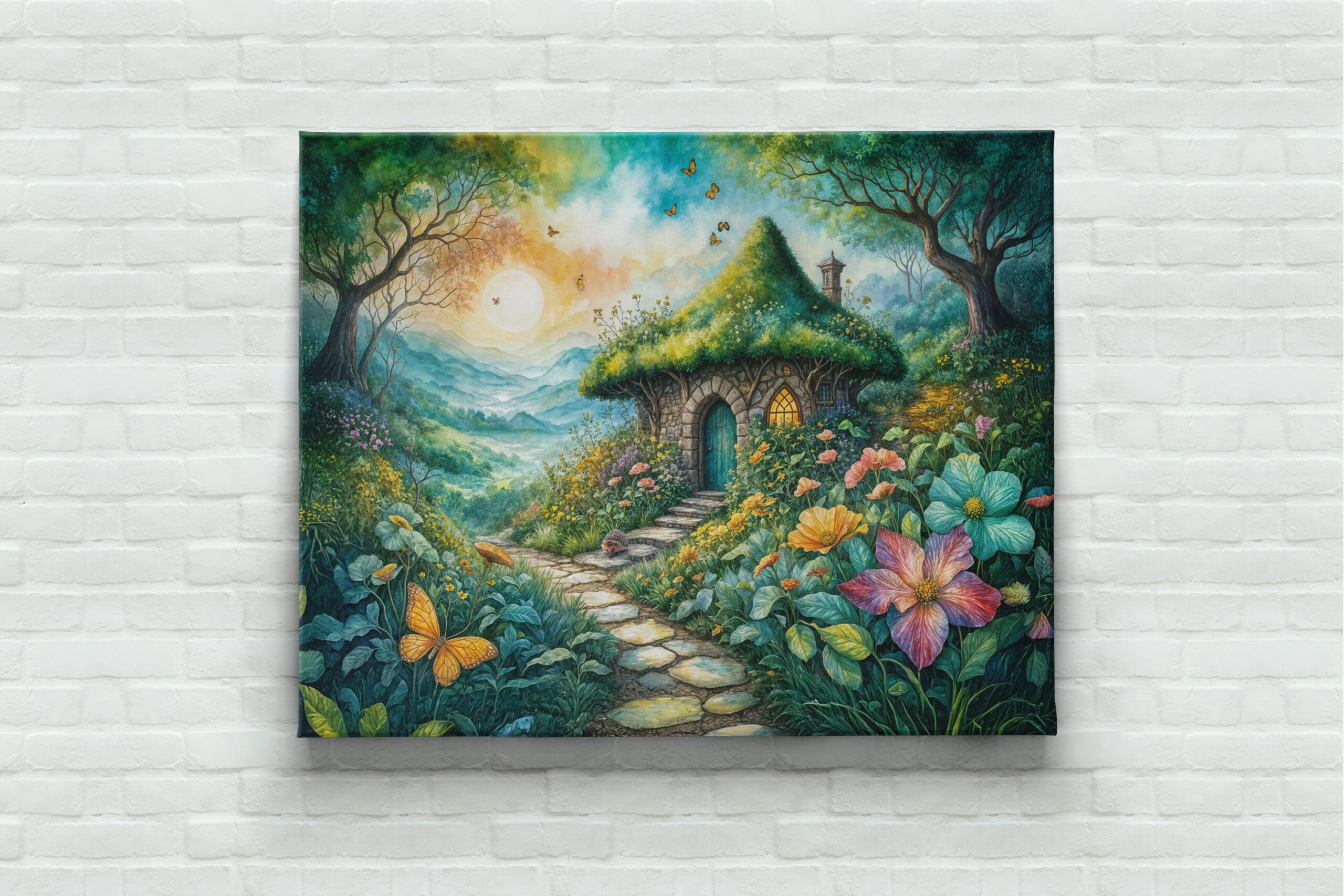 raxxa Canva: Charming Cottage by Serene Path