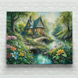 raxxa Canva: Charming Cottage by Serene Stream