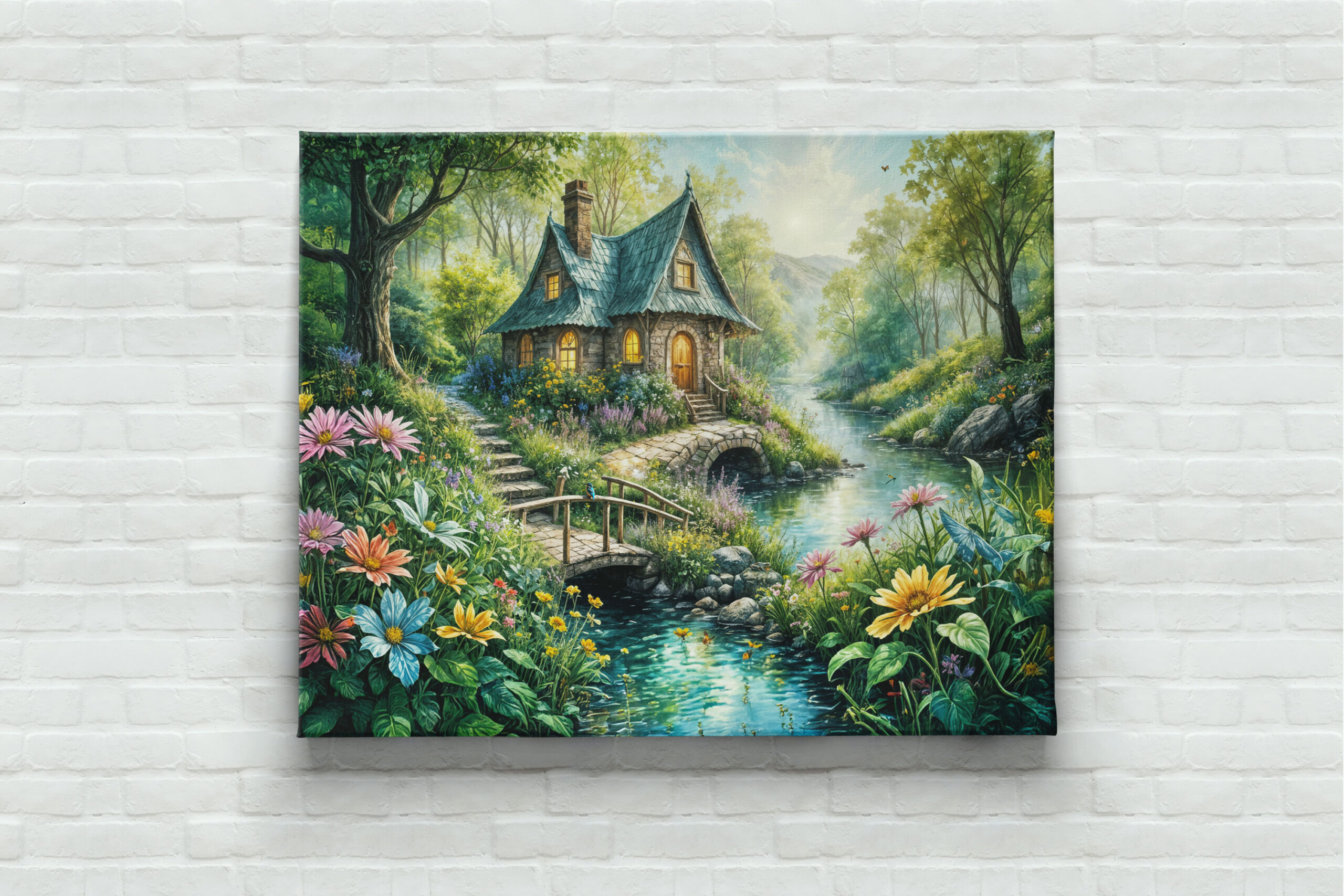 raxxa Canva: Charming Cottage by Serene Stream