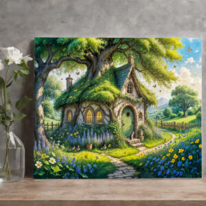 raxxa Canva: Enchanting Cottage in Lush Garden