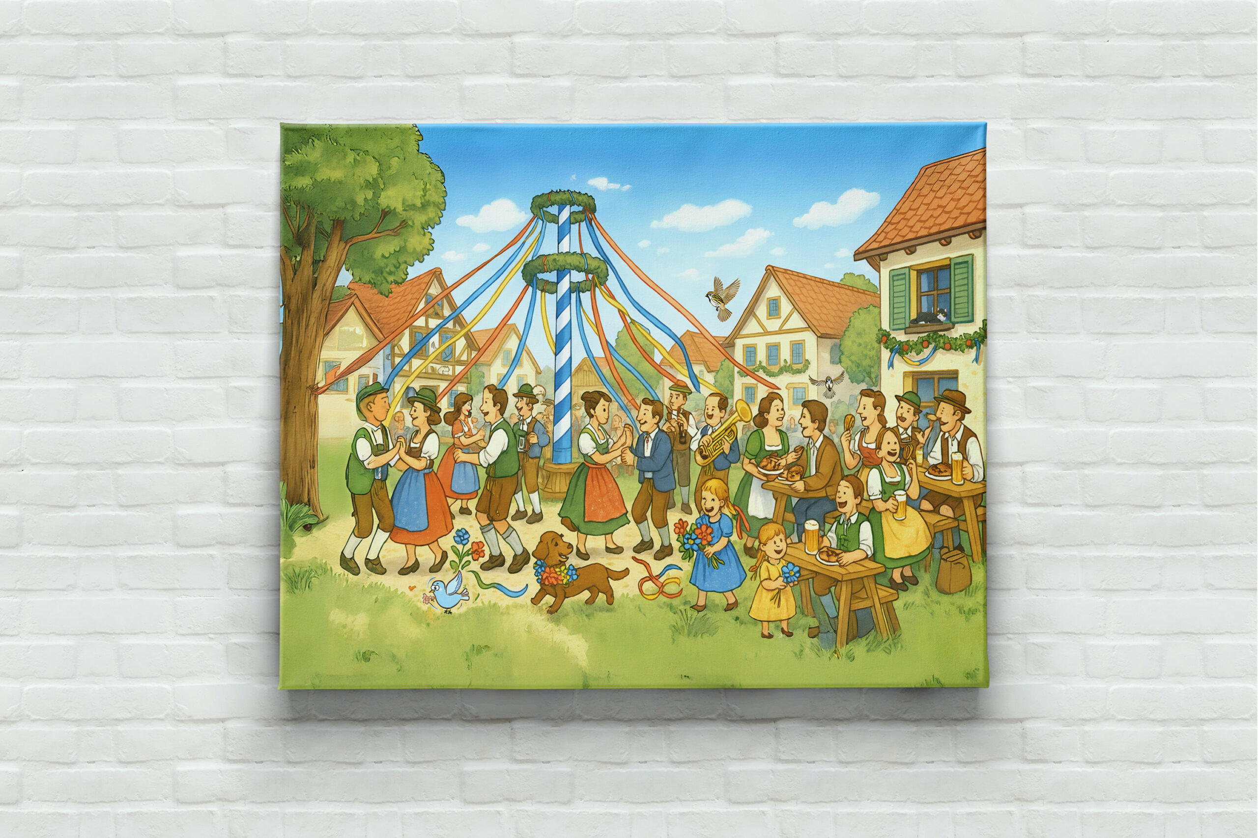 raxxa Canva: Dance Under Maypole in bavarian village - immagine 2