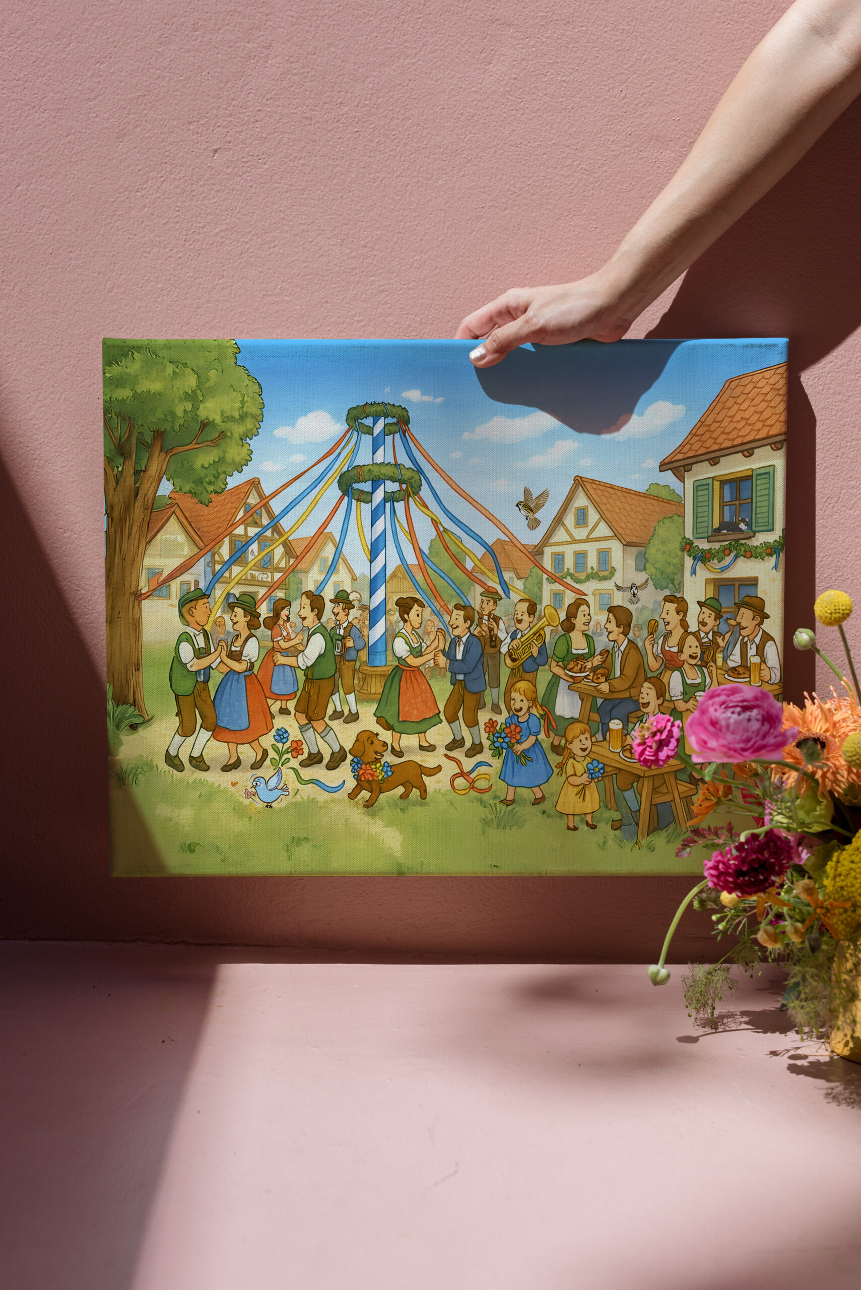 raxxa Canva: Dance Under Maypole in bavarian village - immagine 3