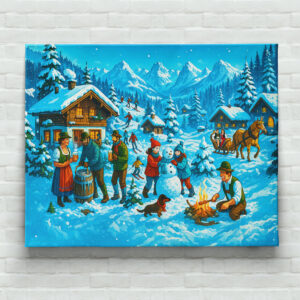 raxxa Canva: Winter Fun in Alpine Village