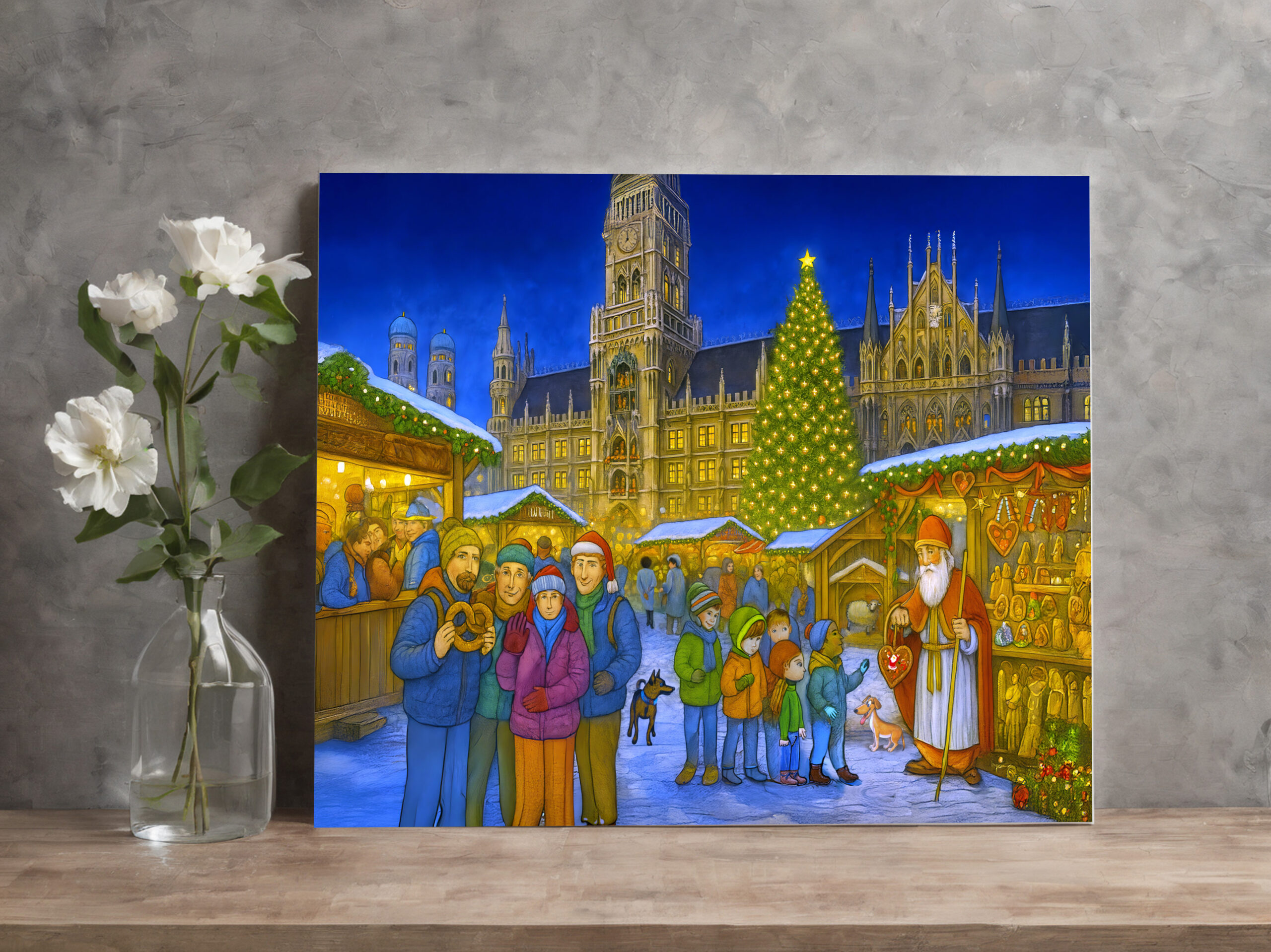 raxxa Canva: Christmas Market at Marienplatz Munich