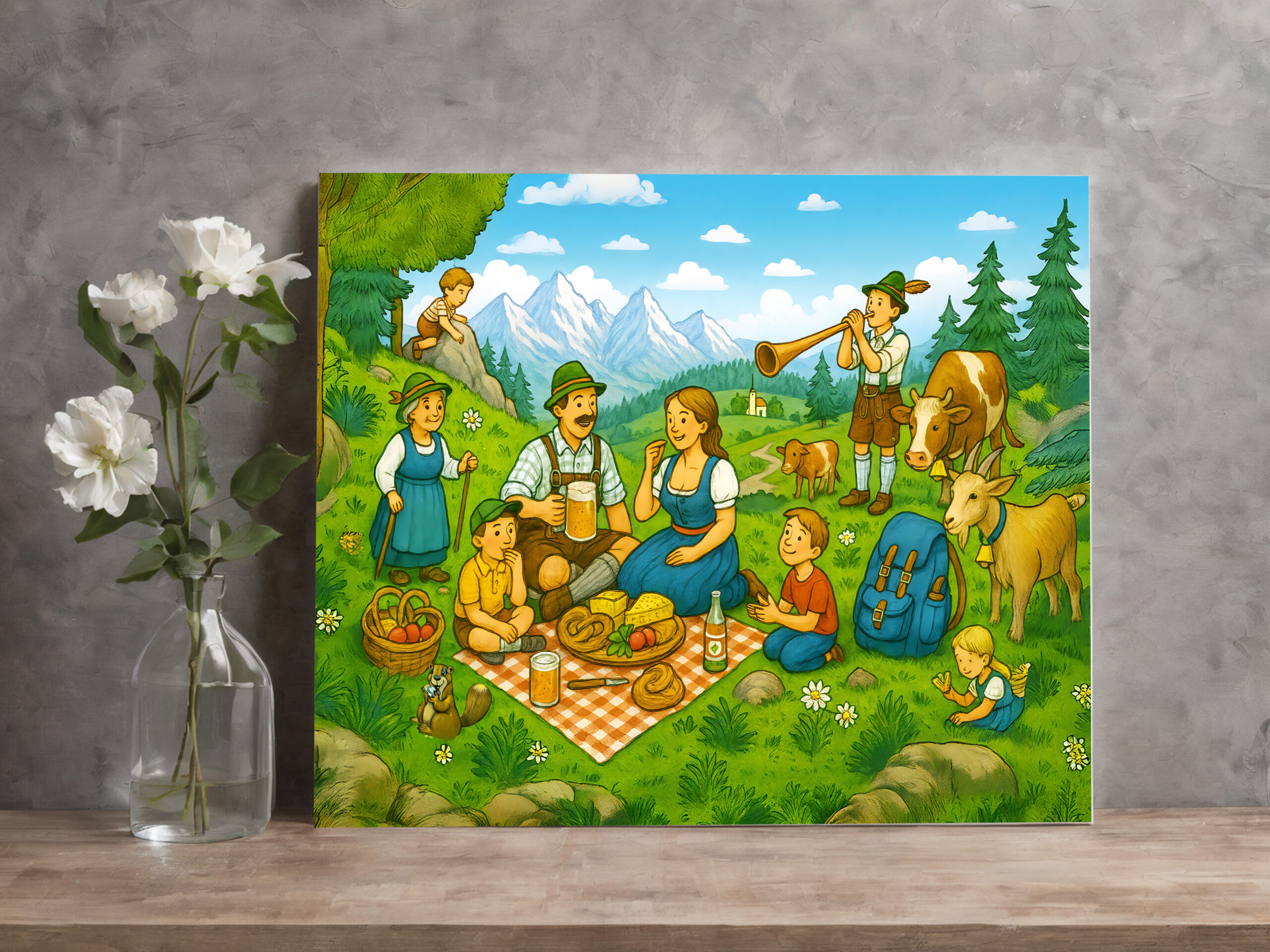raxxa Canva: Picnic on Alpine Meadow
