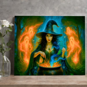 raxxa Canva: Forest witch summoning glowing spirits