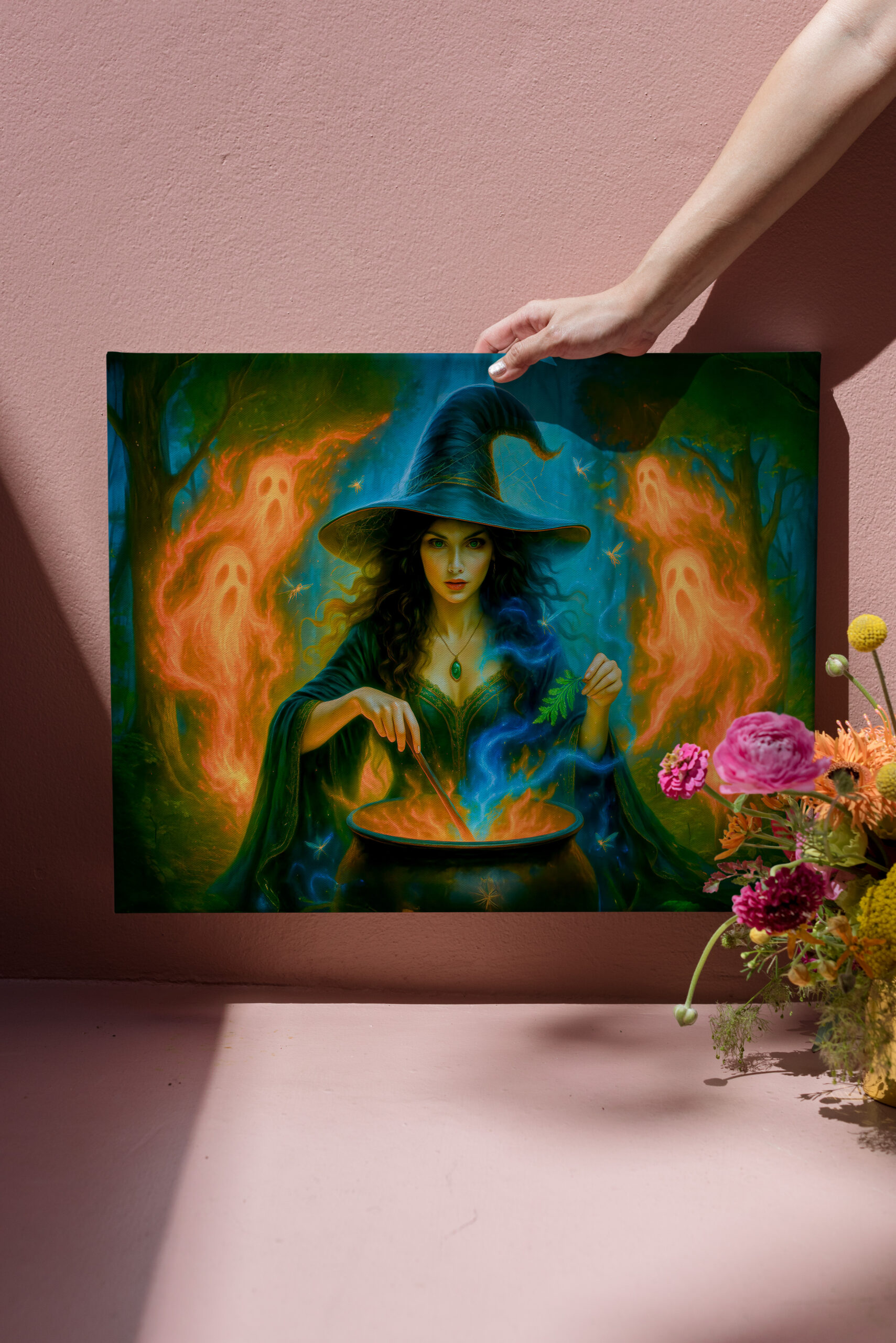 raxxa Canva: Forest witch summoning glowing spirits – Image 3