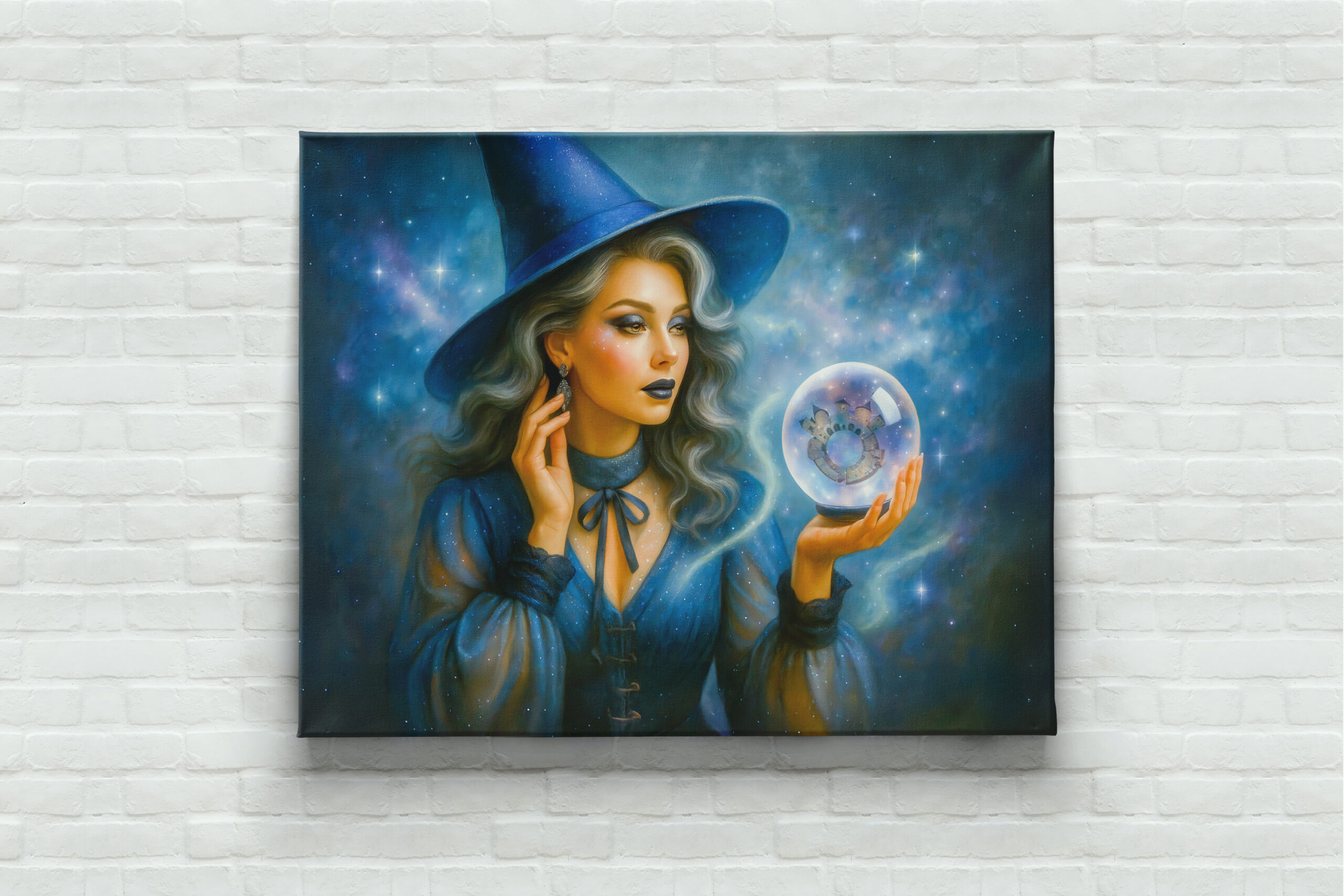 raxxa Canva: Witch in blue with crystal ball - Image 2