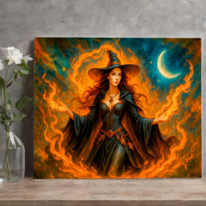 raxxa Canva: Forest witch summoning glowing spirits