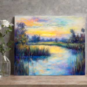 raxxa Canva: Tranquil Havel Havelland River at Dusk