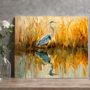 raxxa Canva: Heron at Dawn by the Water