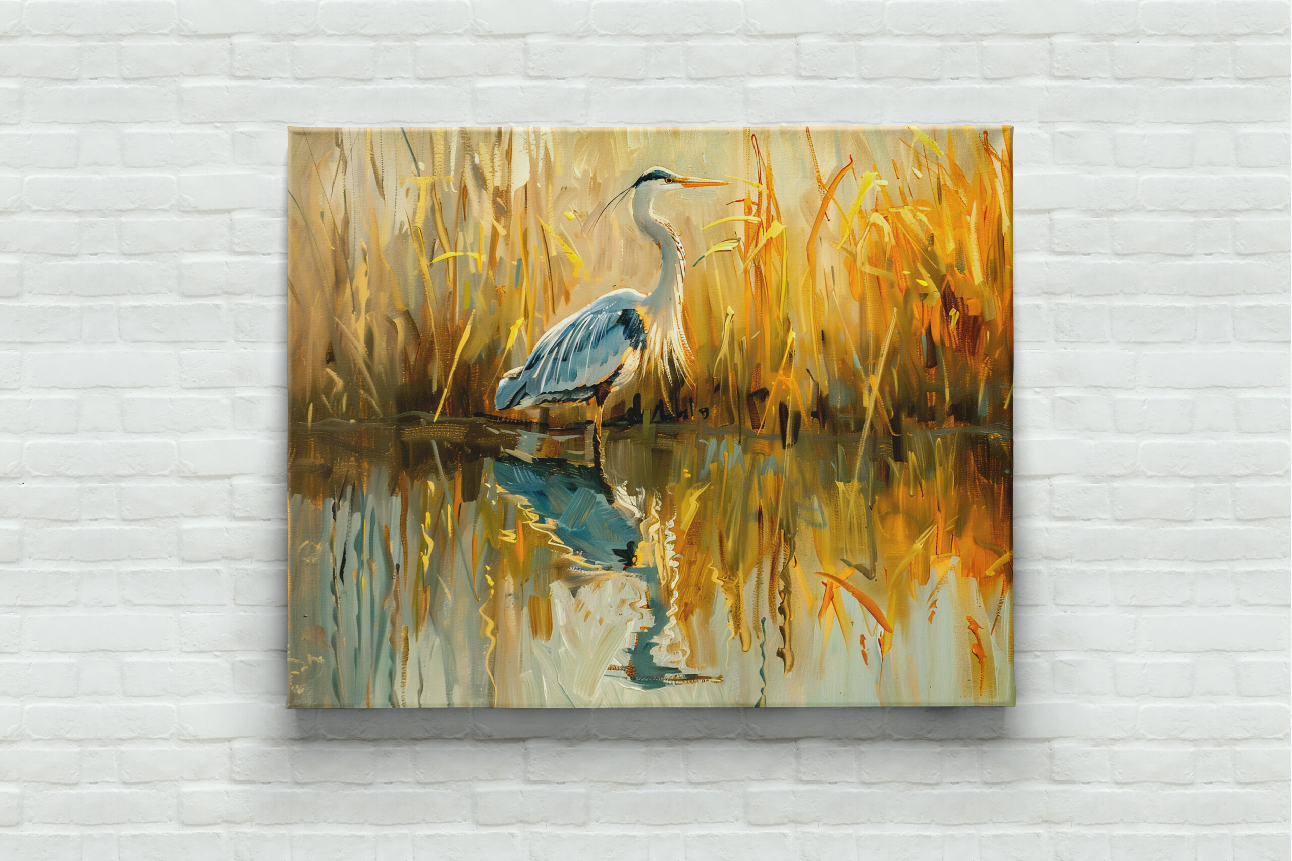 raxxa Canva: Heron at Dawn by the Water - Imagen 2