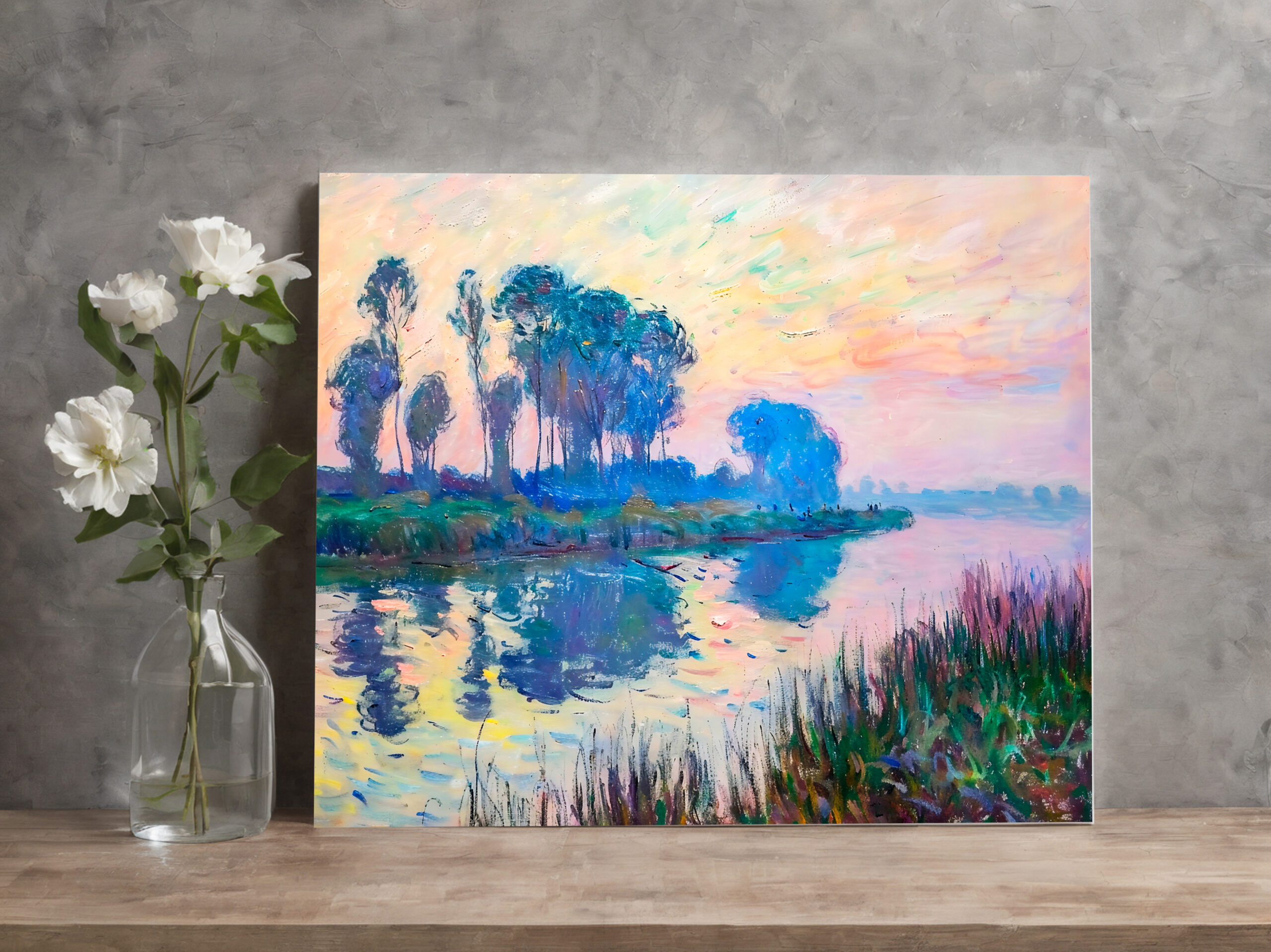 raxxa Canva: Tranquil Spring River Scene at Havelland