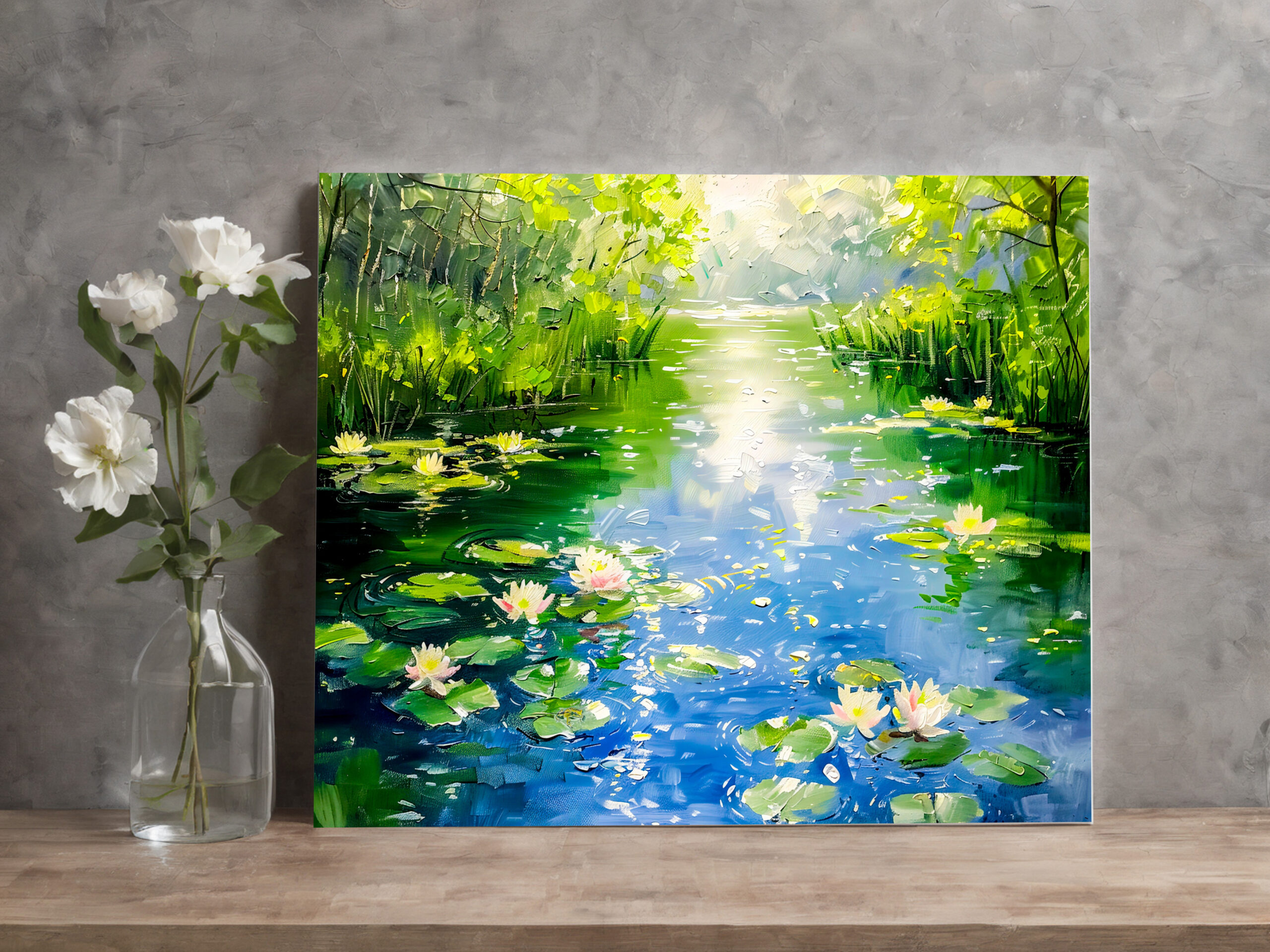 raxxa Canva: Summer Pond with Water Lilies