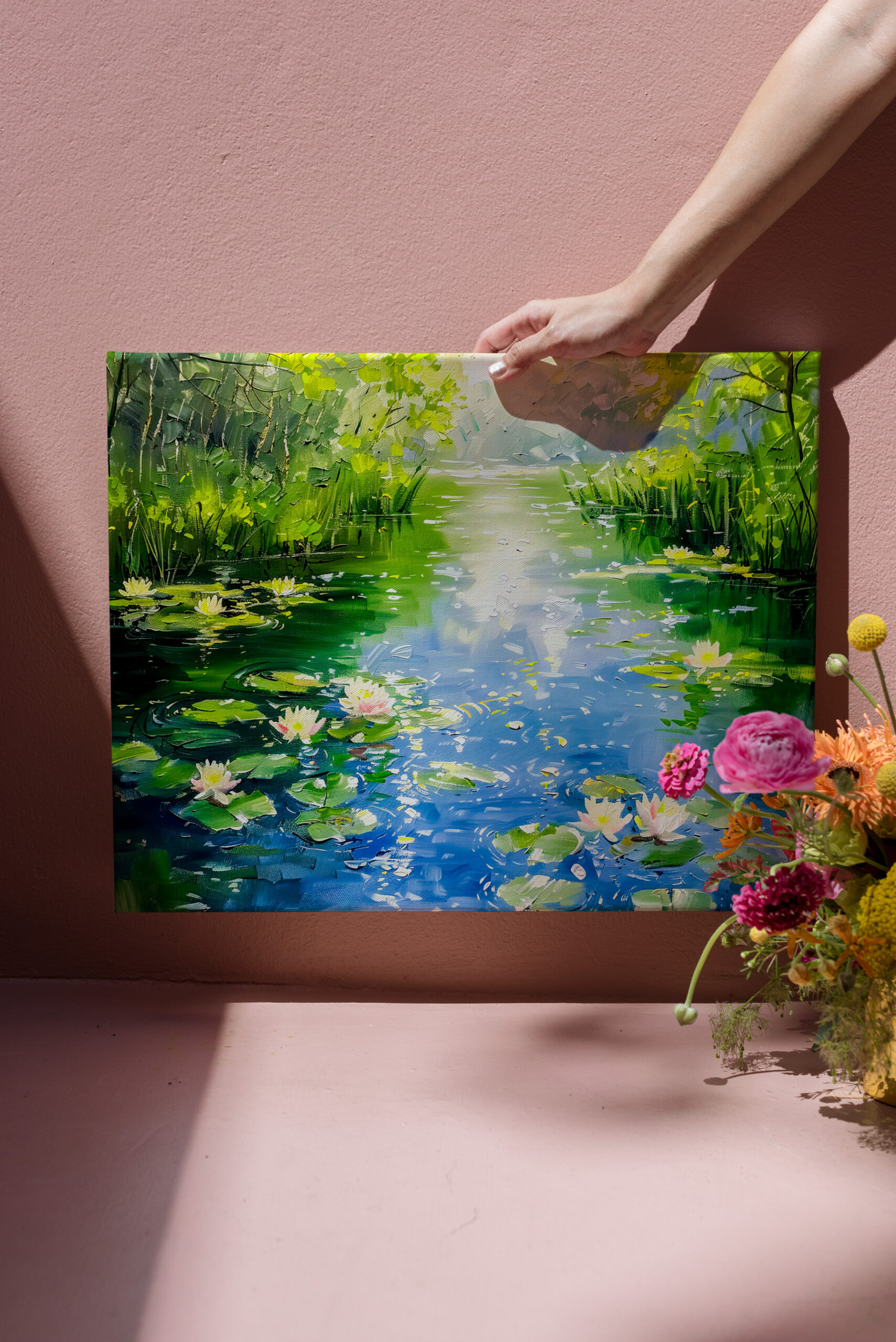 raxxa Canva: Summer Pond with Water Lilies - immagine 3