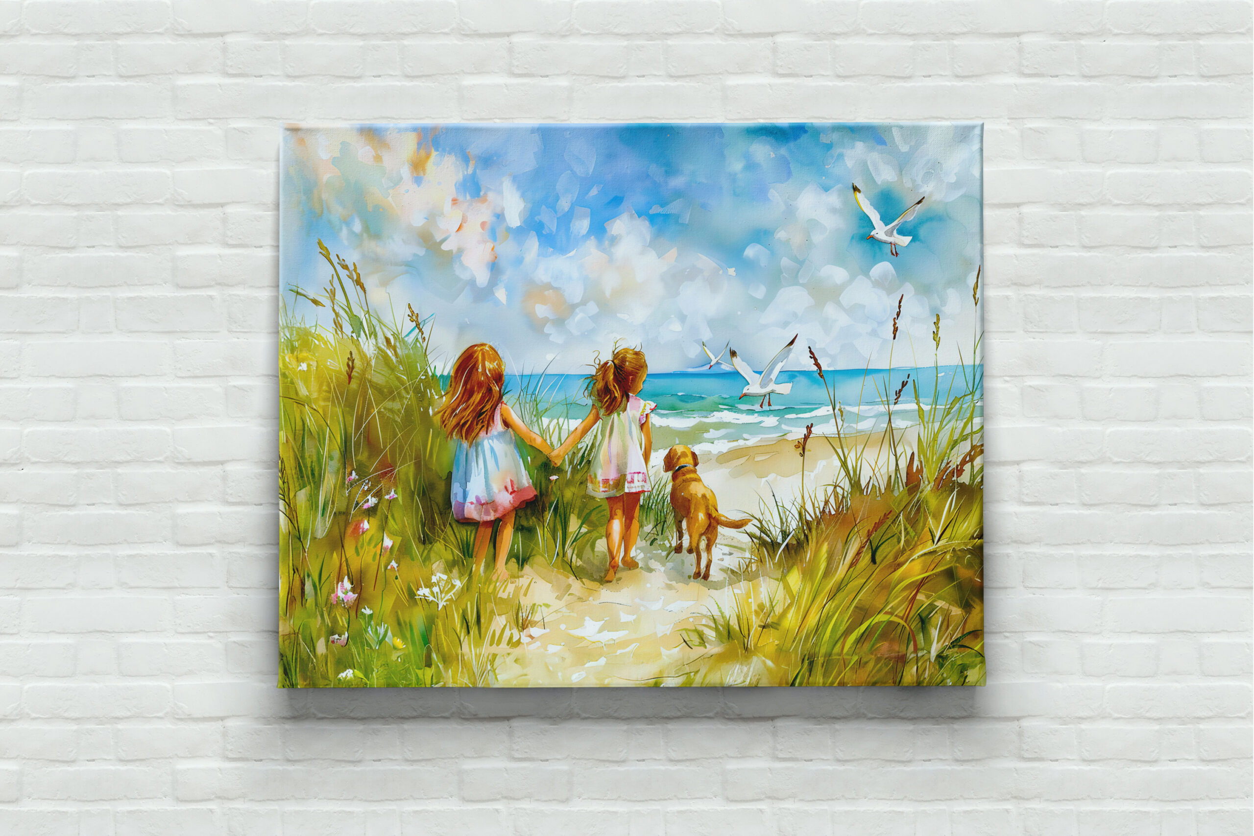 raxxa Canva: Summer Beach Day with Girls and Dog - Image 3