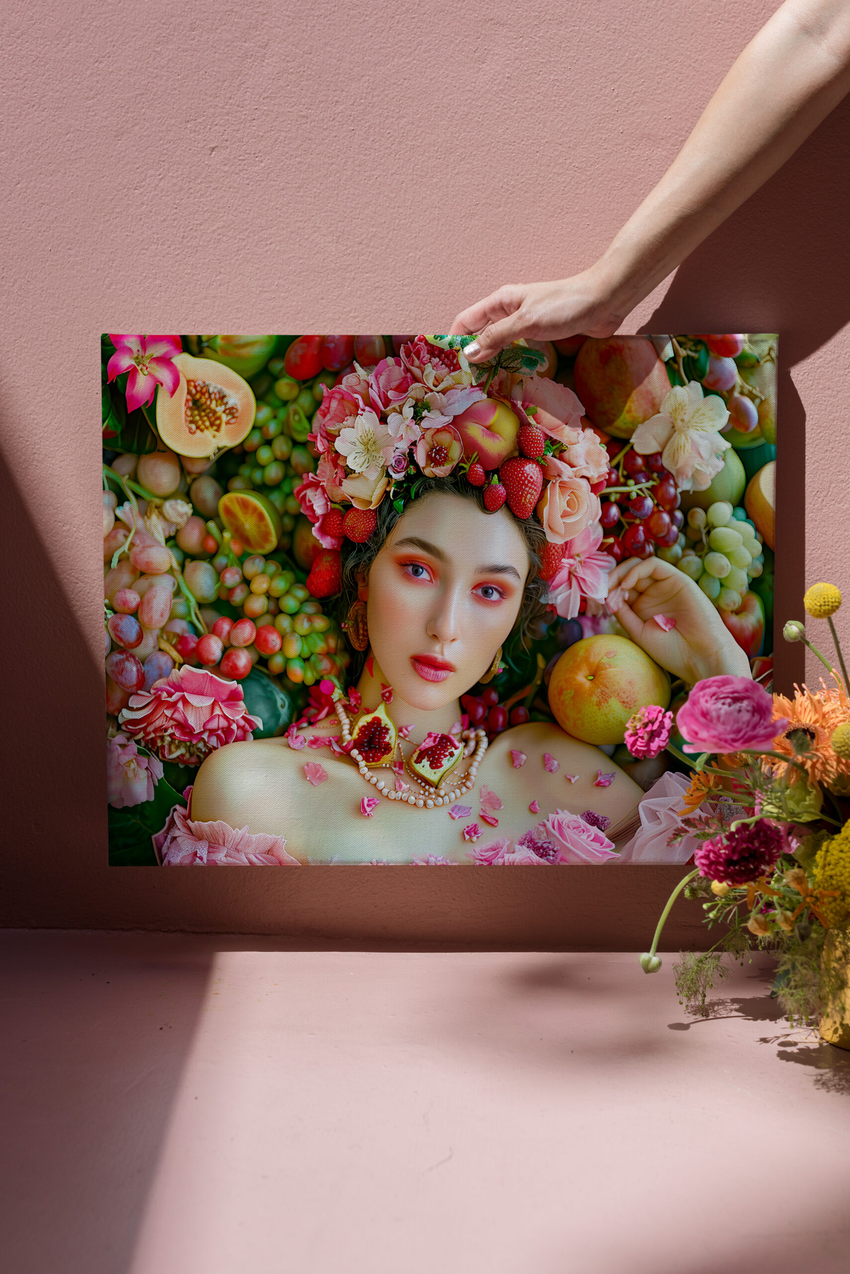 raxxa Canva: Woman with tropical fruits and floral accents - Image 3