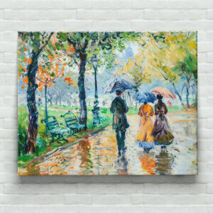 raxxa Canva: People with umbrellas in the park