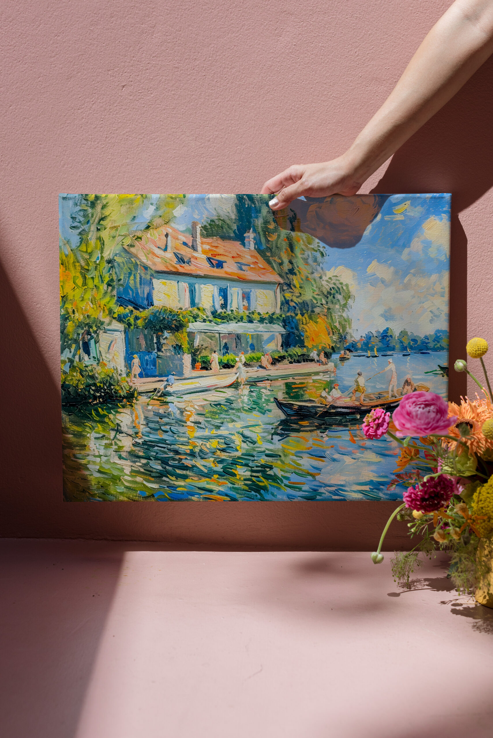 raxxa Canva: House by the lake with boat - Image 3