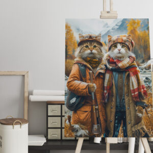 raxxa Canva: Cats in Canadian Autumn Mountains