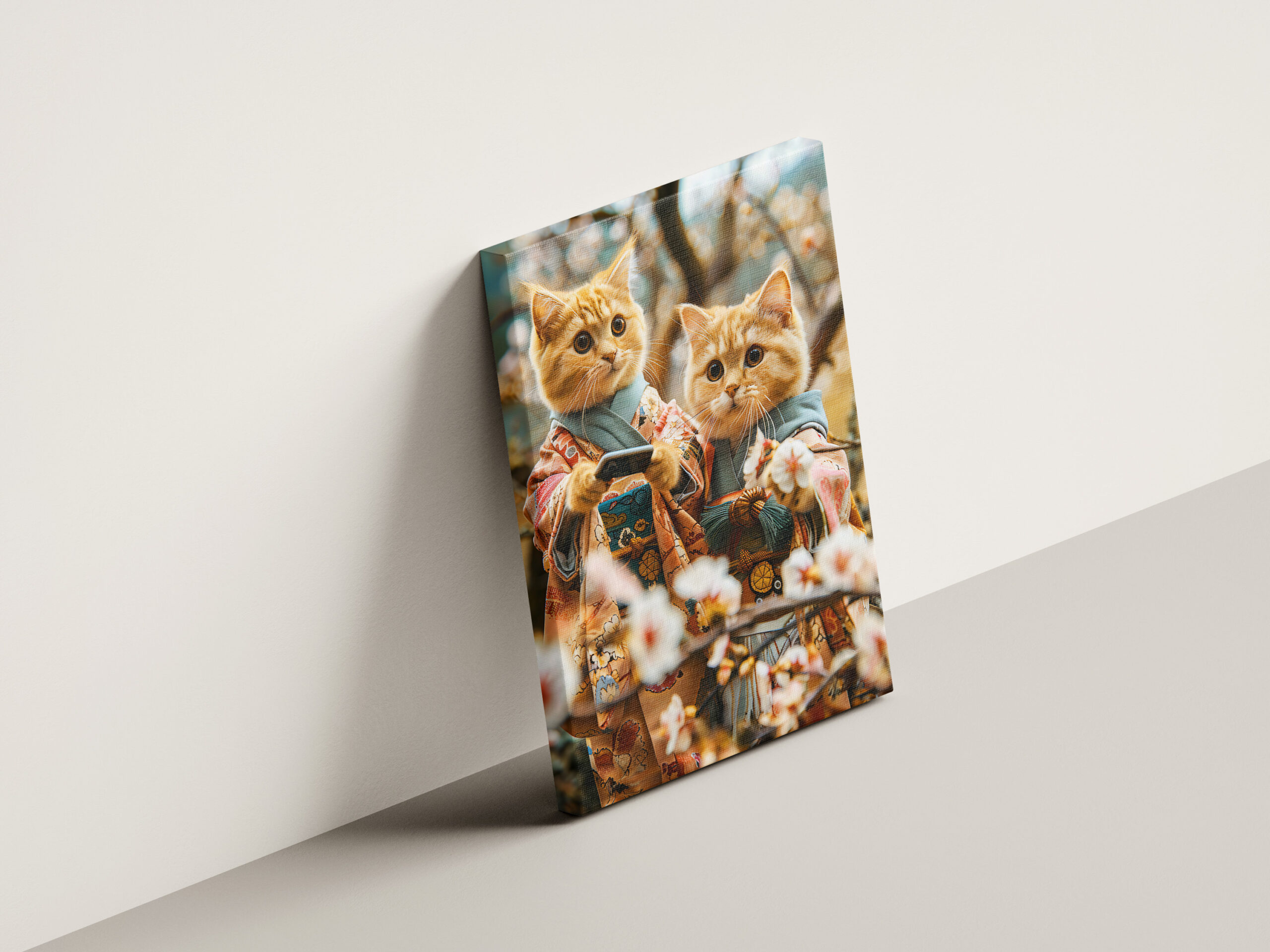 raxxa Canva: Cats Under Cherry Blossoms in Japan – Image 3