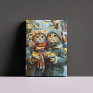 raxxa Canva: Cats at a German Christmas Market