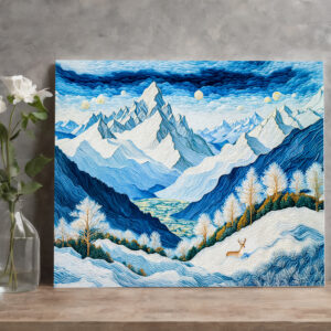 raxxa Canva: Grand Mountain Peaks with Snow-Capped Summits