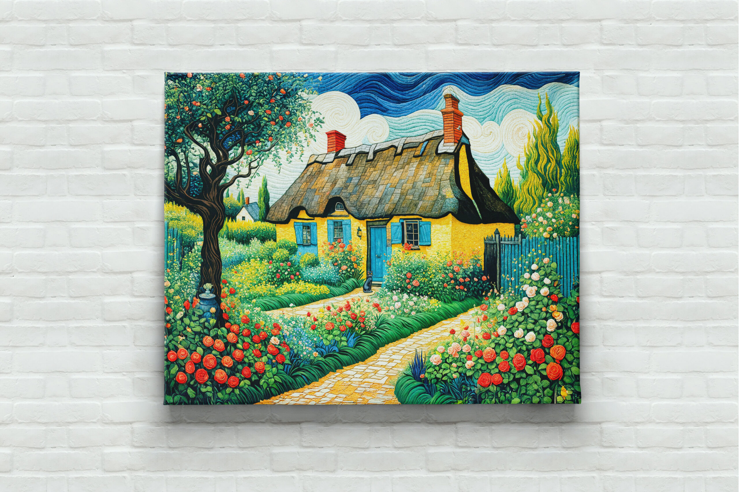 raxxa Canva: Charming Thatched Cottage with Lush Garden - immagine 2