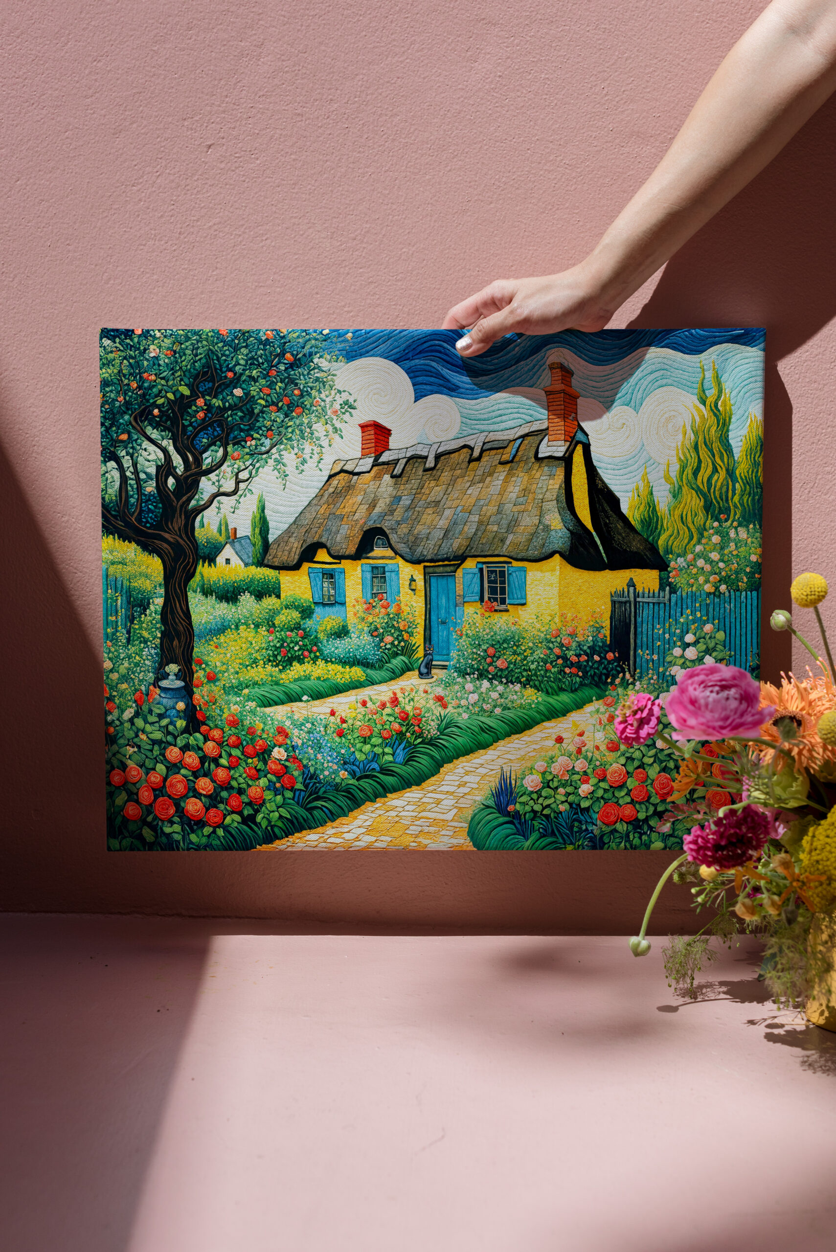 raxxa Canva: Charming Thatched Cottage with Lush Garden - immagine 3