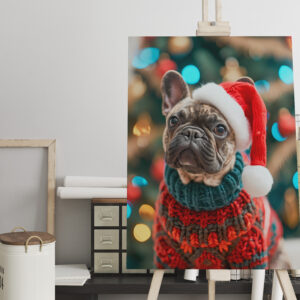 raxxa Canva: French Bulldog in Knitted Dog Attire
