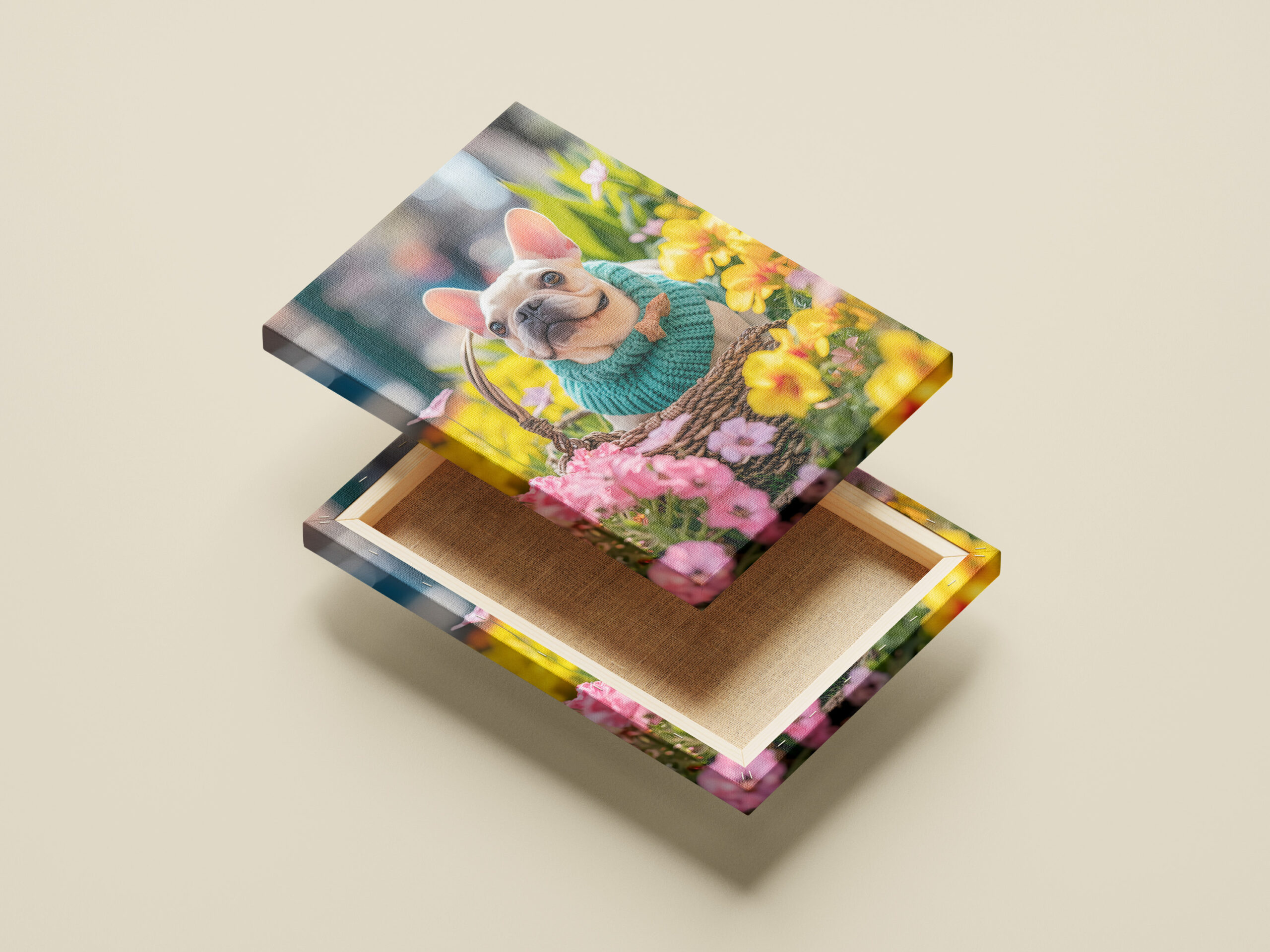 raxxa Canva: French Bulldog in Knitted Dog Attire 1 - immagine 2