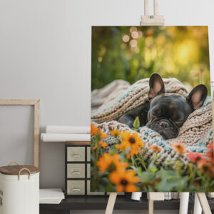 raxxa Canva: French Bulldog in Knitted Dog Attire 5