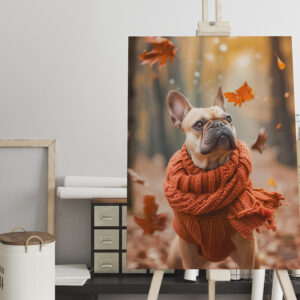 raxxa Canva: French Bulldog in Knitted Dog Attire 8