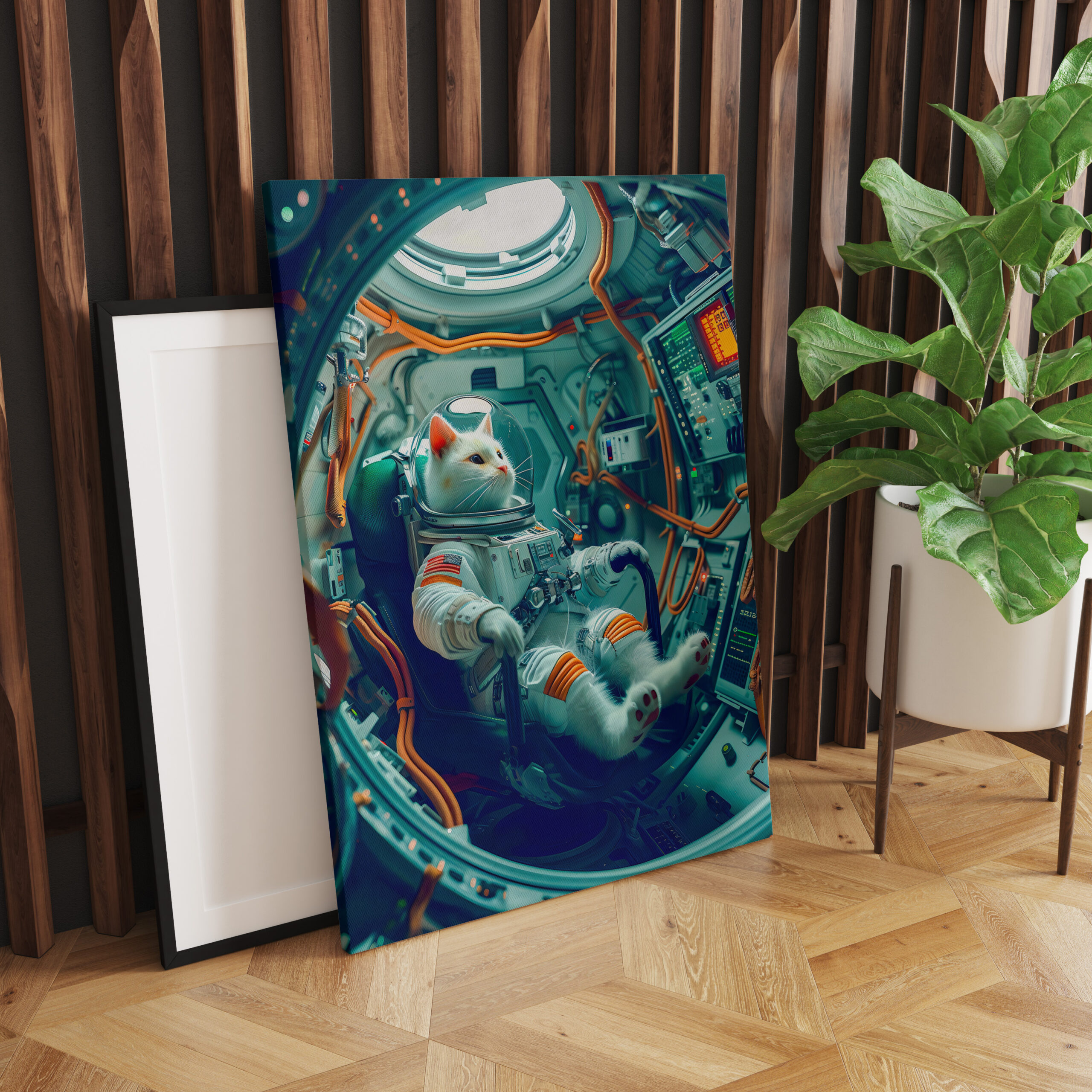 raxxa Canva: Astronaut Cat on a Mission Across the Endless Galaxy Skies - immagine 2