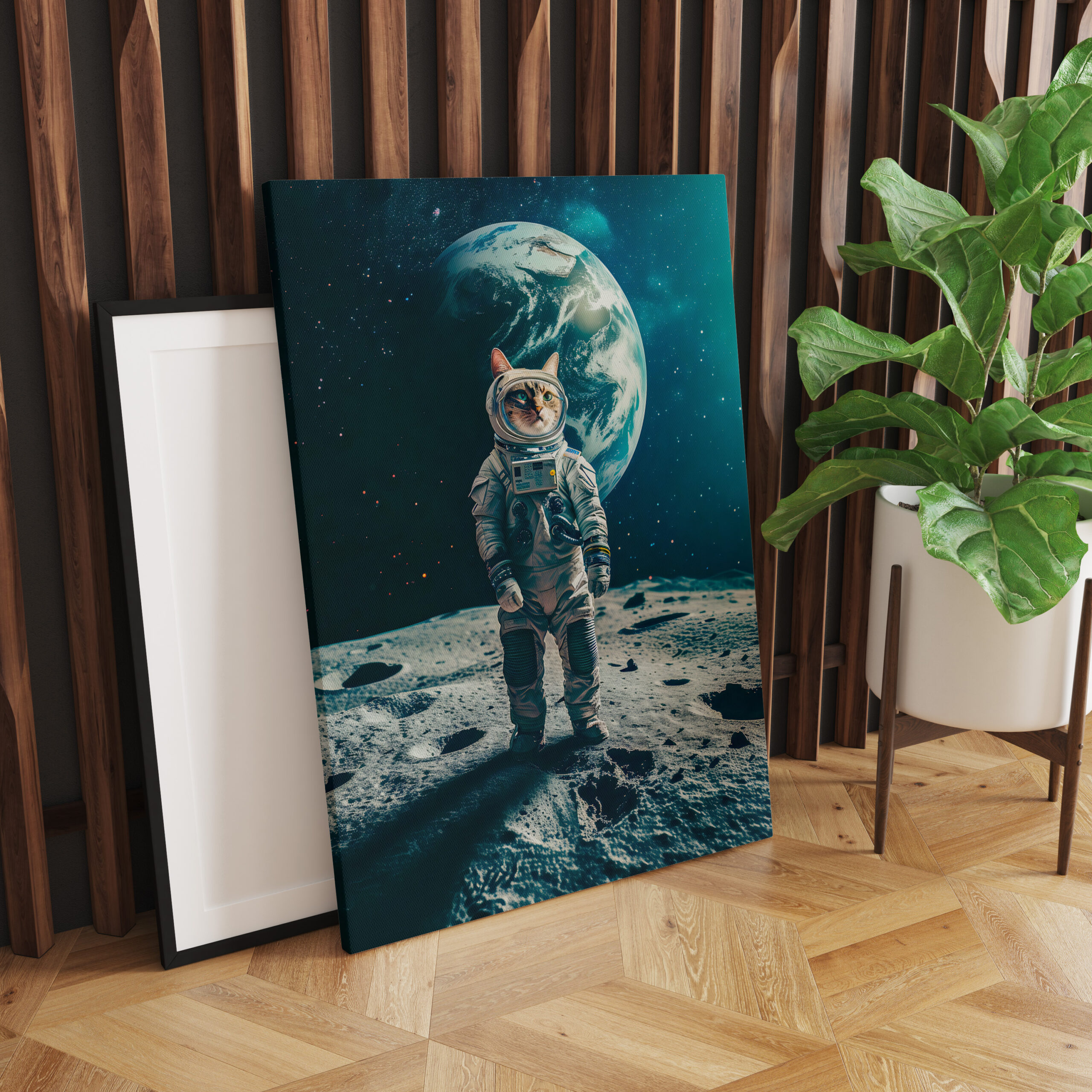 raxxa Canva: Astronaut Cat on a Mission walking on the moon - Image 2