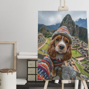 raxxa Canva: King Charles Cocker Spaniel Takes Selfies in Peru