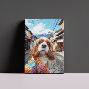 raxxa Canva: King Charles Cocker Spaniel Takes Selfies in tibet