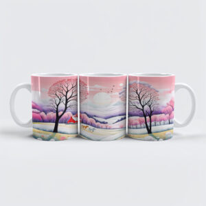 raxxa Premium-Tasse: Rural Landscape Winter to Spring Transition