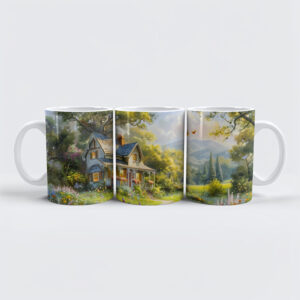 raxxa Premium-Tasse: Summer Cottage with Wildflower Meadow