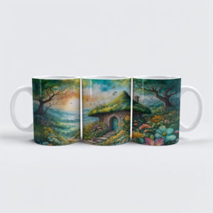 raxxa Premium-Tasse: Charming Cottage by Serene Path