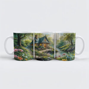 raxxa Premium-Tasse: Charming Cottage by Serene Stream