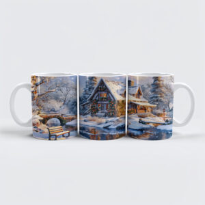 raxxa Premium-Tasse: Christmas Cottage by Snowy River