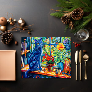 raxxa Premium-Tischset: Cat sitting on Garden House Windowsill