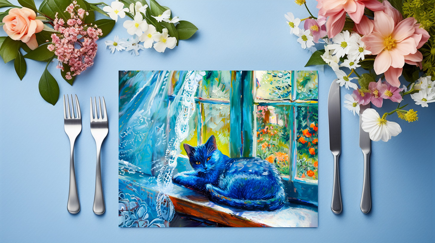 raxxa Premium-Tischset: Cat is Sleeping on Window Ledge - immagine 3