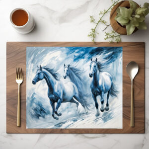 raxxa Premium-Tischset: Wild Horses Running Through Waves